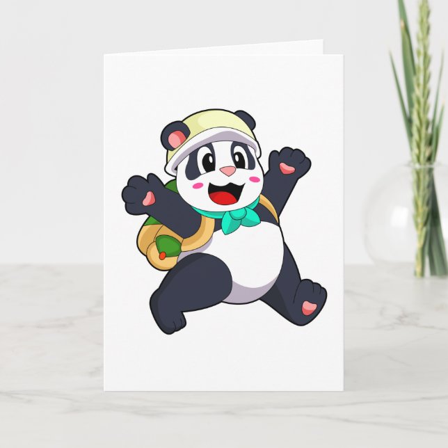 Carte Panda en étudiant (Devant)