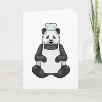 Panda en tant que chef avec chapeau de cuisine