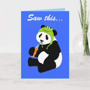 Carte Panda Frog Casquette (anniversaire)