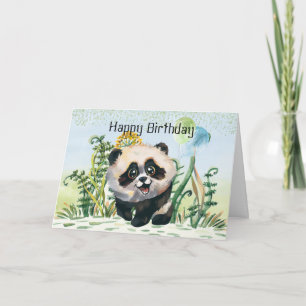 Carte Panda Kid Joyeux anniversaire