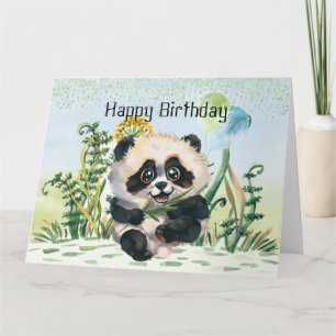 Carte Panda Kid Joyeux anniversaire