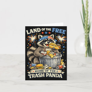Carte Panda Poubelle Patriotique Terre De La Liberté 4 J