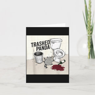 Carte Panda Raton Laveur Démoli Drôle se Soûle