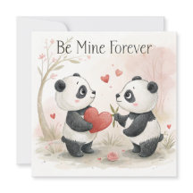 Carte Panda Romantique – Soyez Mienne Pour Toujour