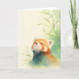 Carte Panda roux Sérénité paisible