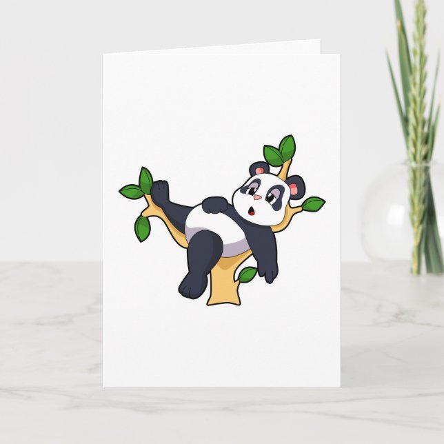 Carte Panda sur l'arbre (Devant)