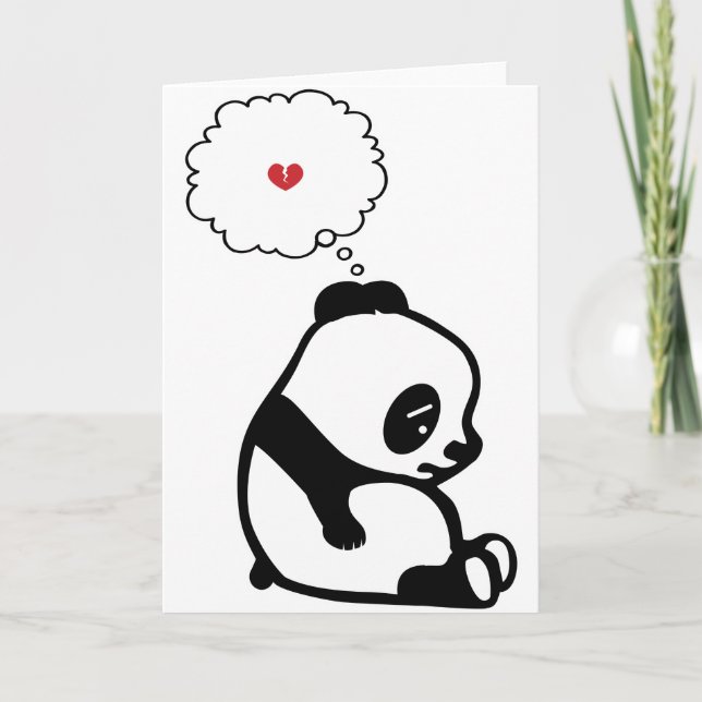 Carte Panda triste (Devant)