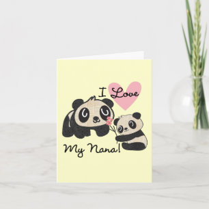 Carte Pandas I Love My Nana