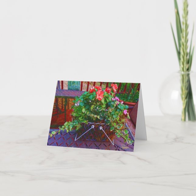 Carte Panier à fleurs (Devant)