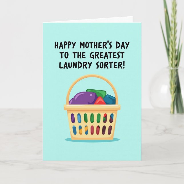 Carte Panier à Linge Joyeux (Devant)