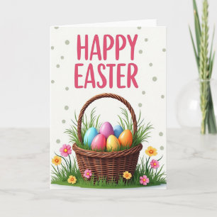 Carte Panier de Célébration de Printemps