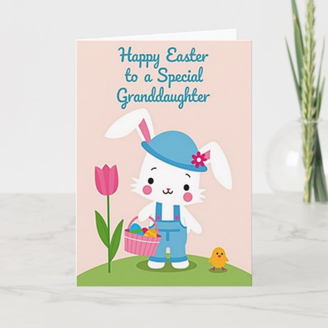 Carte Panier de Fleurs de Lapin (Devant)