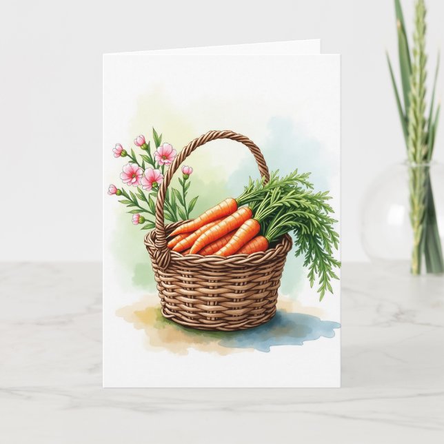 Carte Panier de Fleurs de Récolte (Devant)