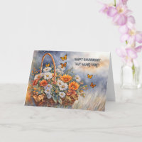 Panier de fleurs personnalisé pour un joyeux anniv