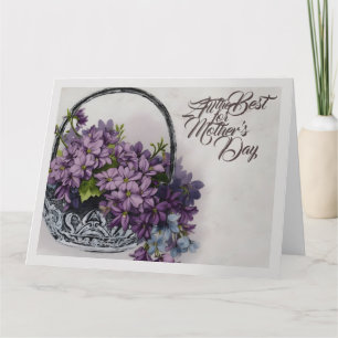 Carte Panier de Fleurs Vintage – Épanouissement de la Fê