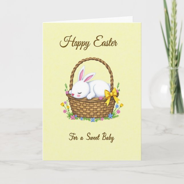Carte Panier de Lapin Endormi (Devant)