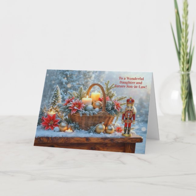 Carte Panier de Noël pour la fille et le futur gendre  (Devant)