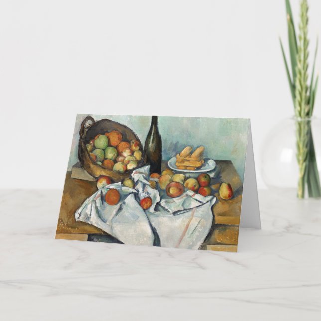 Carte Panier de pommes Still Life Cezanne Peinture Art (Devant)
