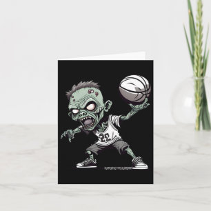 Carte Panier des morts-vivants - Design basket-ball zomb