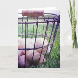 Carte Panier d'oeufs Toutes les occasions Salutation