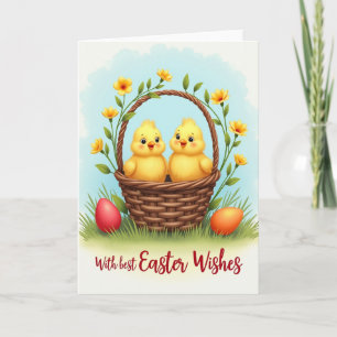 Carte Panier d'Oiseaux de Printemps