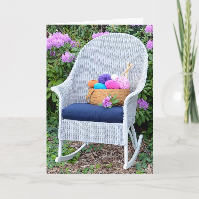 Carte Panier En Fil D'Anniversaire En Jardin (Devant)