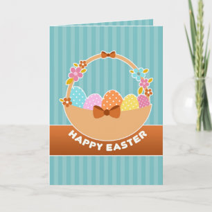 Carte Panier OEufs de Pâques