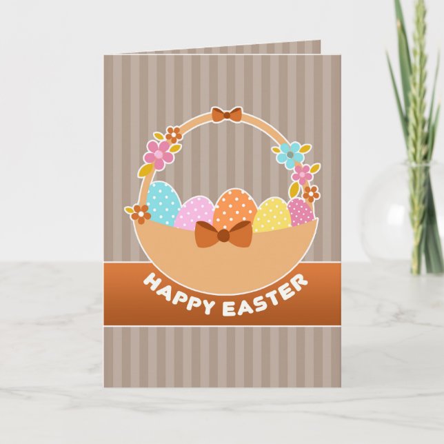 Carte Panier OEufs de Pâques (Devant)