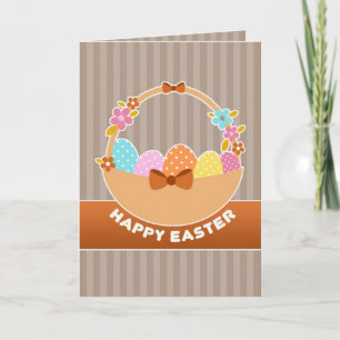 Carte Panier OEufs de Pâques
