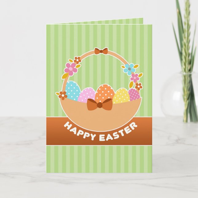 Carte Panier OEufs de Pâques (Devant)