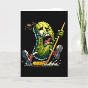 Carte Panique de hockey Pickle Funny Patinoire de glace 