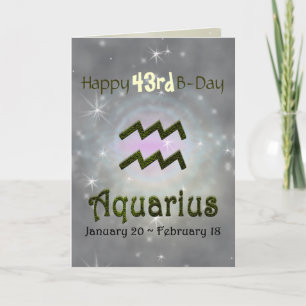 Carte Panneau astrologique Zodiac Aquarius couleur Pick