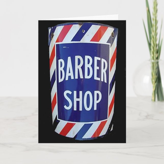 Carte Panneau barbier vintage (Devant)