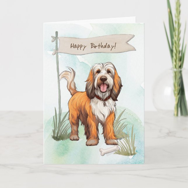 Carte Panneau d'anniversaire Petit Bassett Griffon Vendé (Devant)