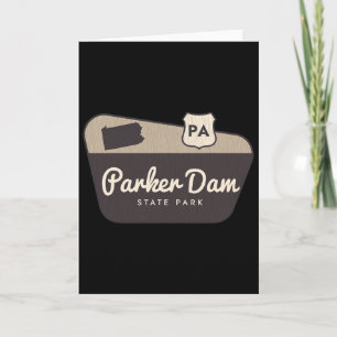 Carte Panneau de bienvenue du parc d'État de Parker Dam,