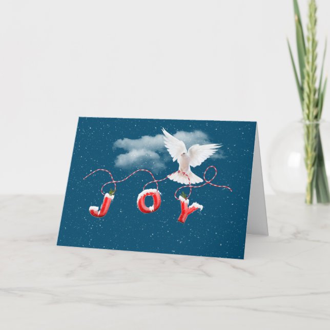 Carte Panneau de Noël Dove with Joy (Devant)