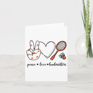 Carte Panneau de Paix Badminton Golfing de Paix Main Bad
