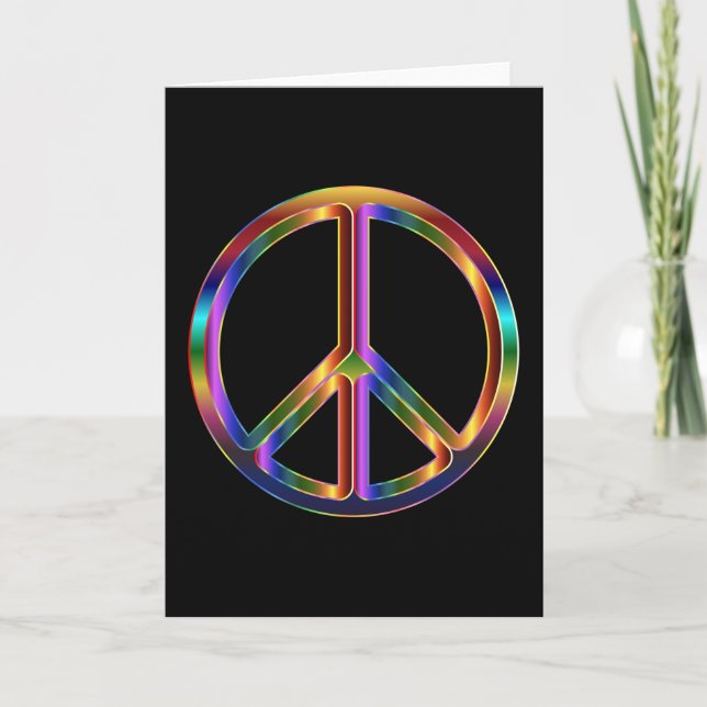 Carte Panneau de Paix Chrome (Devant)