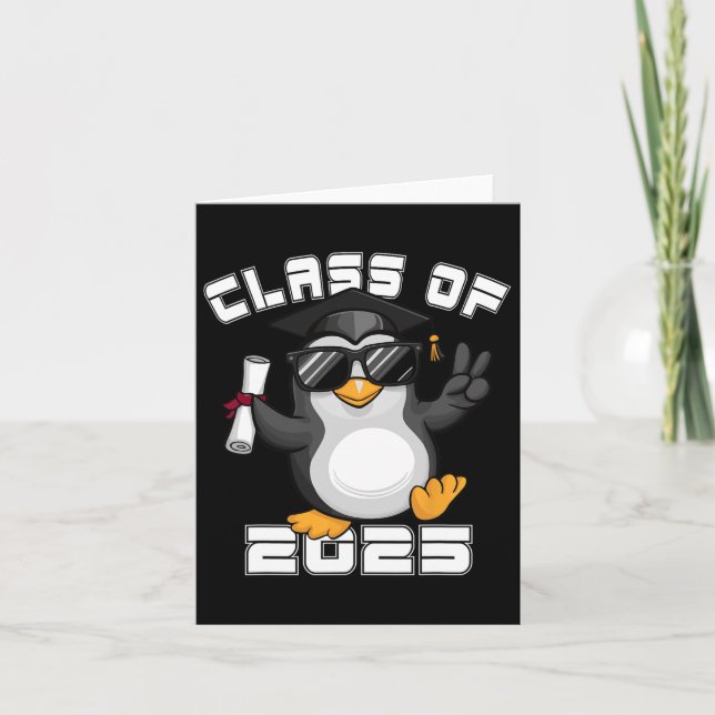 Carte Panneau De Paix Penguin Cl De 2025 Graduation (Devant)