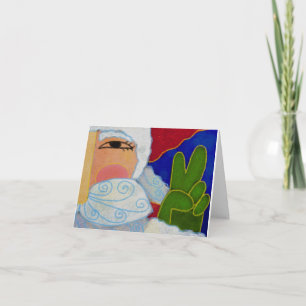 Carte Panneau de Paix Santa Claus Art Abstrait