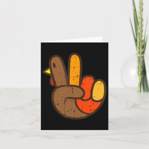 Carte Panneau de Paix Turquie Cool de main Thanksgiving 