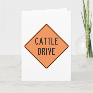 Carte Panneau de route pour conduite de bétail