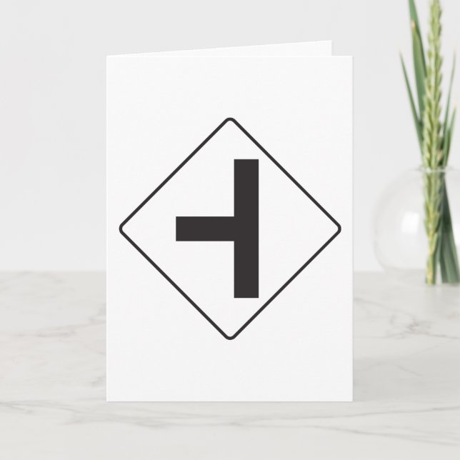 Carte Panneau de signalisation de la route à l'intersect (Devant)