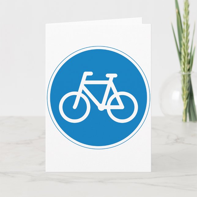 Carte Panneau de signalisation de voie cyclable bleue Sy (Créateur téléchargé)