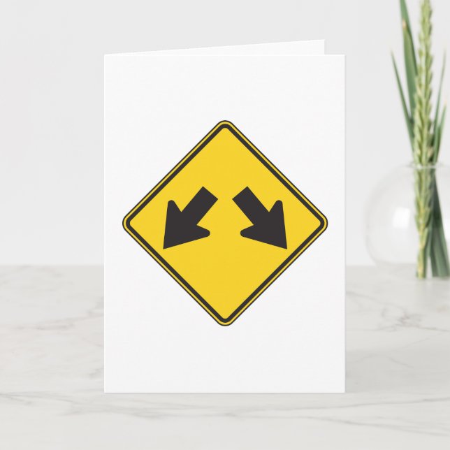 Carte Panneau de signalisation routier d'avertissement d (Devant)