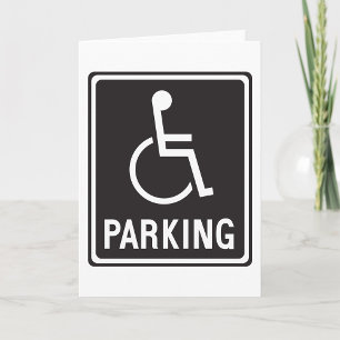 Carte Panneau de stationnement accessible Symbole de fau