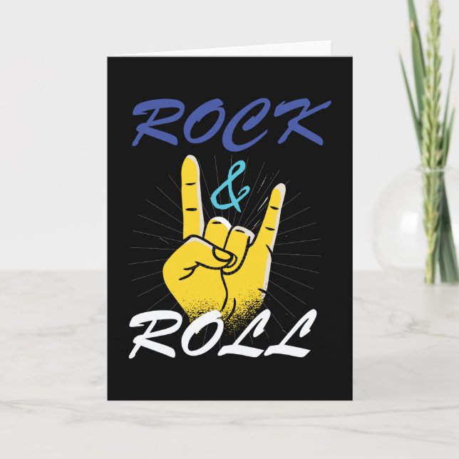 Carte Panneau main Rock N Roll (Devant)