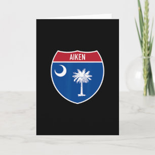 Carte Panneau routier d'autoroute du drapeau d'Aiken Car
