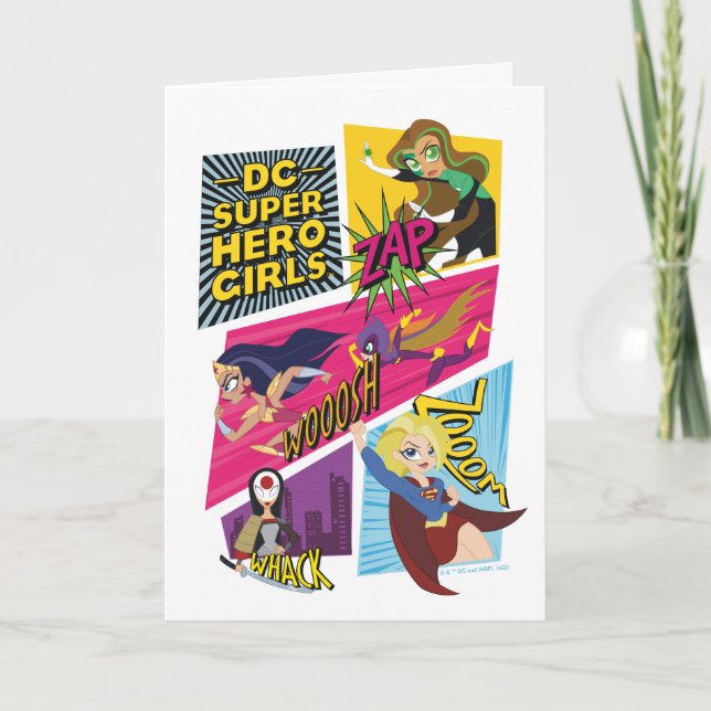 Carte Panneaux d'action pour filles Super Hero DC (Devant)
