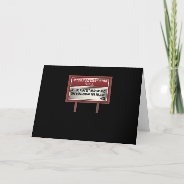 Carte Panneaux d'affiche de l'église Blague chrétienne C (Devant)